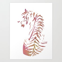 Tiger Art Print | Digital, Illustration, Painting, Animal 