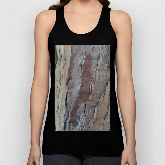 TEXTURES -- Fern-Leaved Ironwood Bark Unisex Tank Top