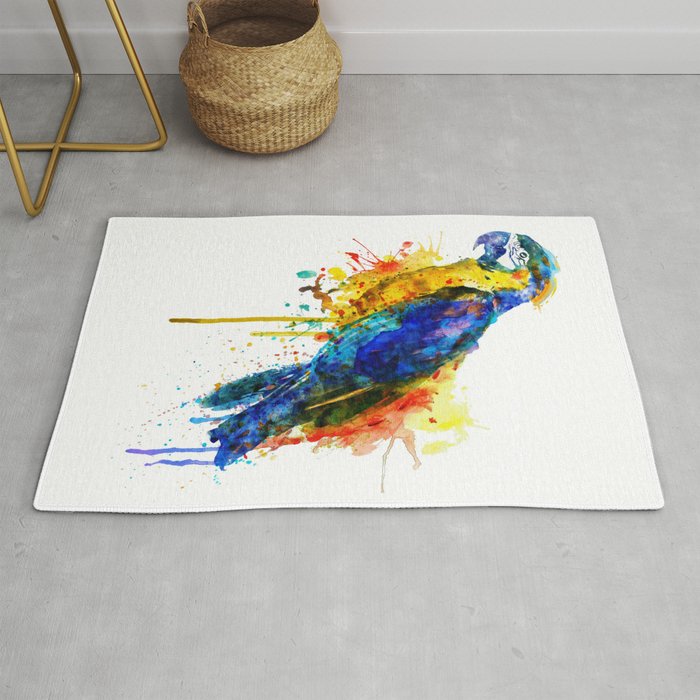 Parrot Watercolor Rug