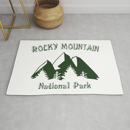 Rocky Mountain National Park Colorado Area & Throw Rug