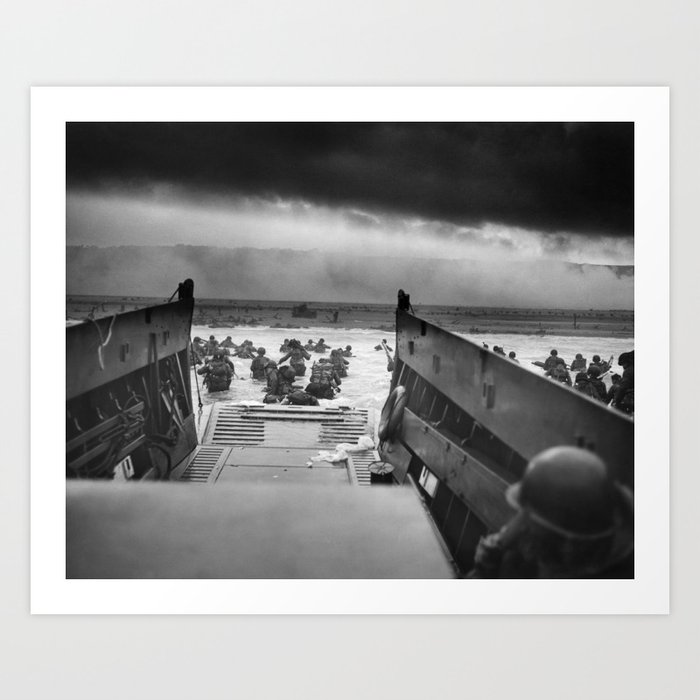Into the Jaws of Death - D-day Vintage Photo by Robert F. Sargent Art Print