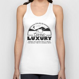 Taurus Camp Luxury (Black) Unisex Tank Top