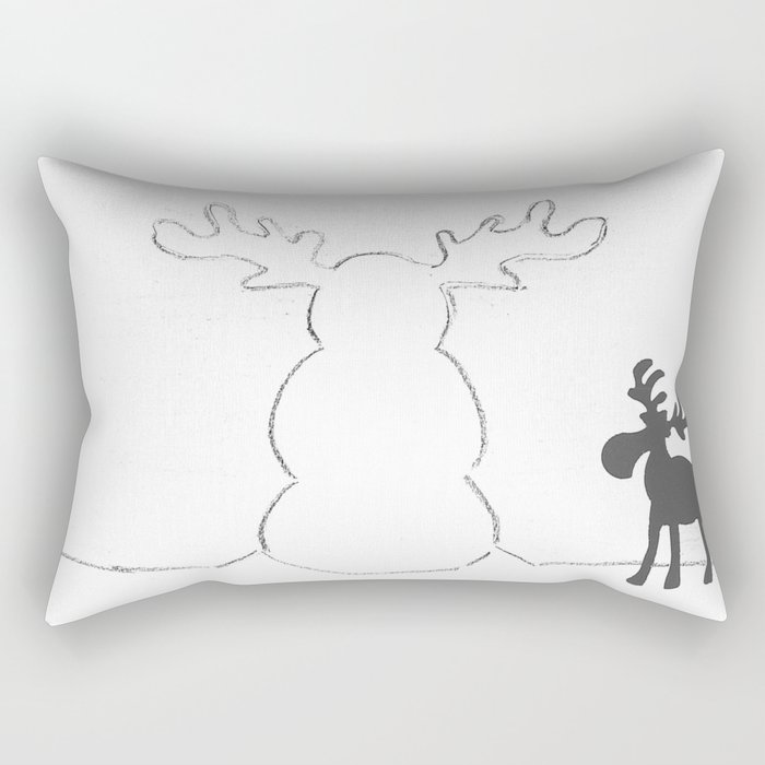 Snowmoose Rectangular Pillow