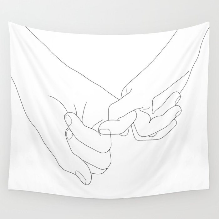 Pinky Promise Wall Tapestry by Nadja Society6