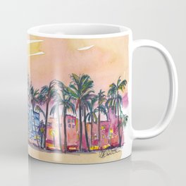 Miami Florida Ocean Drive Lights with Vanilla Sky Coffee Mug
