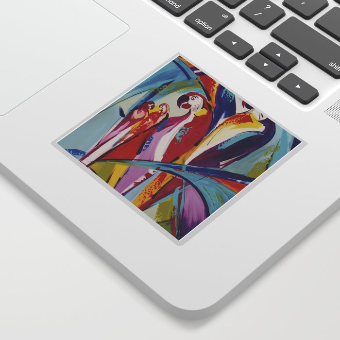 Alfred Gockel - Bird Rainbow Portrait    Sticker