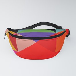 Colorful Decorative Abstract Geometric Art Pattern - Tervina Fanny Pack