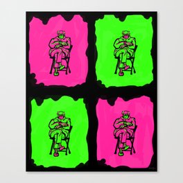 Inauguration Bernie Sanders - Pop Art Quadrant - Neon Black Light - Wall Decor Canvas Print