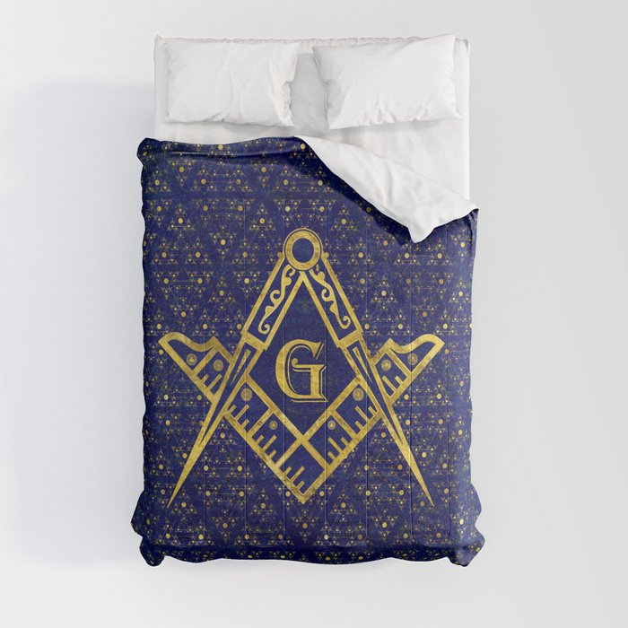 Freemasonry symbol Square and Compasses Comforter