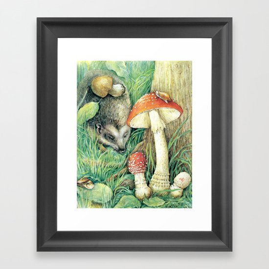 Mushrooms Framed Art Print