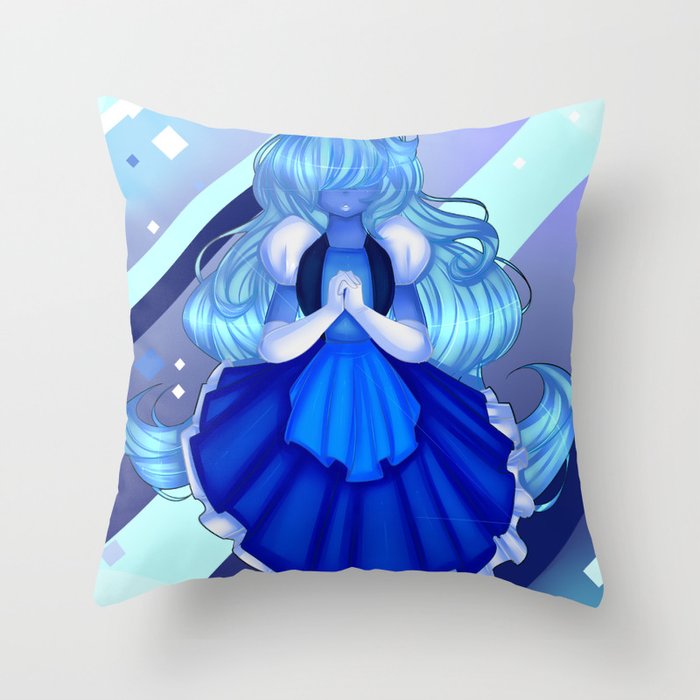 Sapphire V2 Throw Pillow