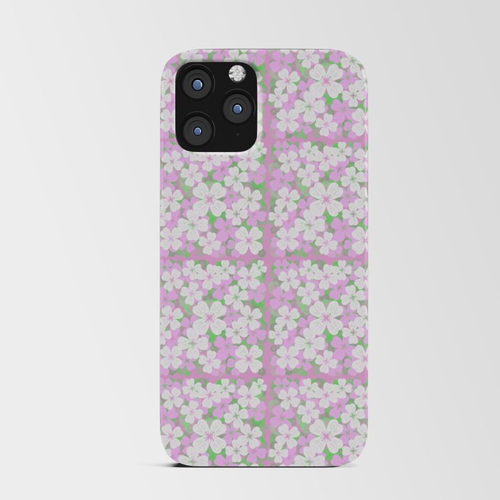 Retro Desert Flowers Pink on Pink iPhone Card Case
