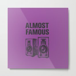 Minimally Almost Famous Metal Print | Cameroncrowe, Almostfamous, Graphicdesign, Minimalist, Movieinspired, Digital, Music, Colorblock, Typography, Engraving 