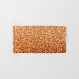 Burnt Orange Ombre Glitter Hand & Bath Towel