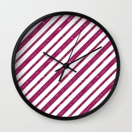 Glitters Diagonal Colorful Pink  Wall Clock