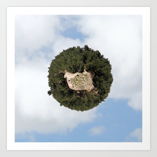 "Worlds in Jerusalem" - Pine Forest Art Print