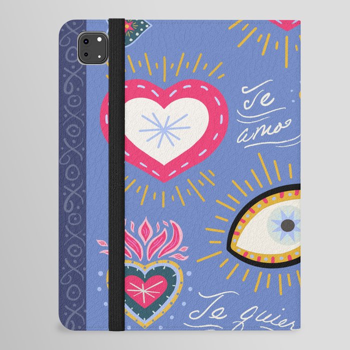 Milagro Love Hearts - lavender iPad Folio Case