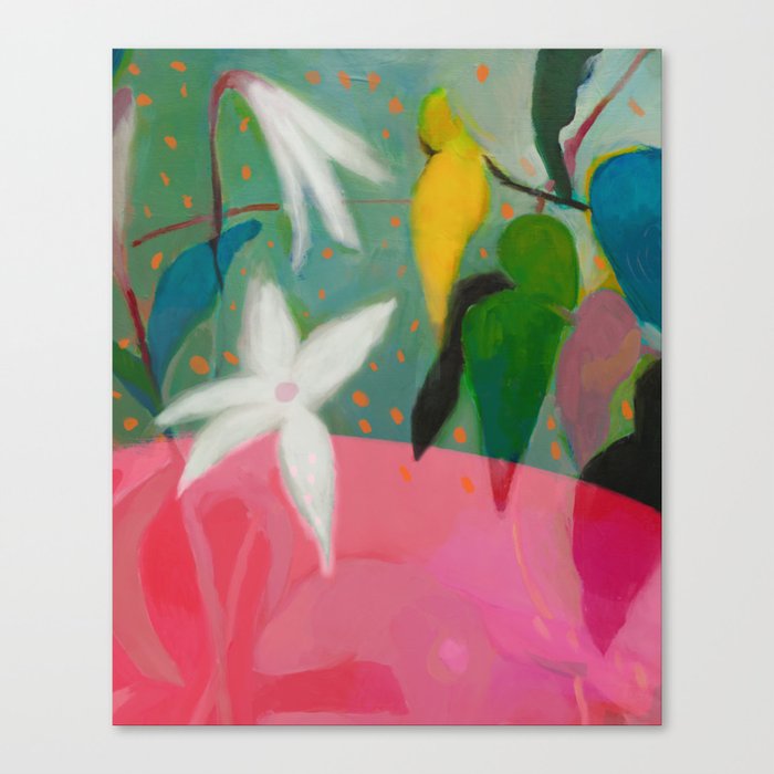 floral pink summer Canvas Print