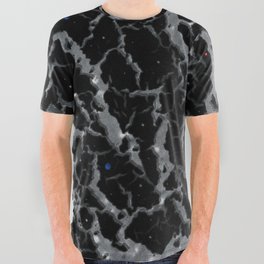 Cracked Space Lava - Glitter Silver All Over Graphic Tee