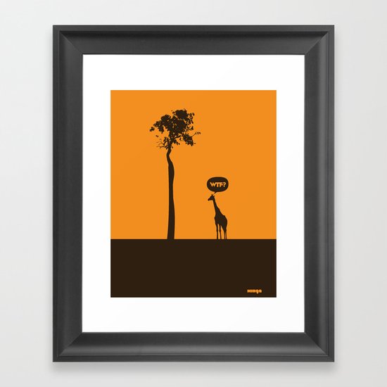 WTF? Jirafa! Framed Art Print