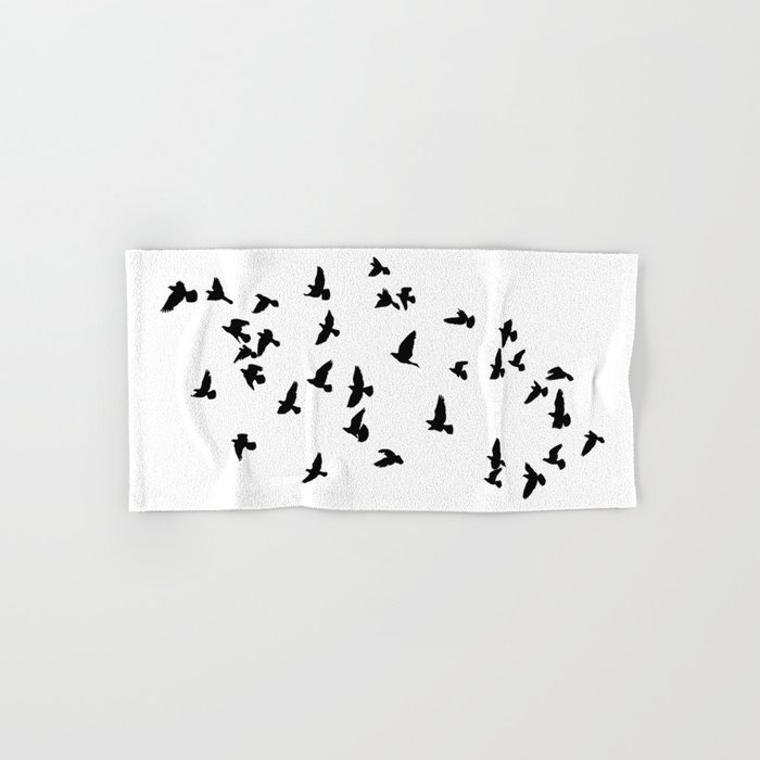 Flock of flying birds Hand & Bath Towel