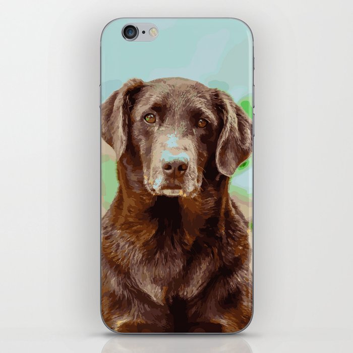 Brown Labrador Retriever Paint by Numbers iPhone Skin