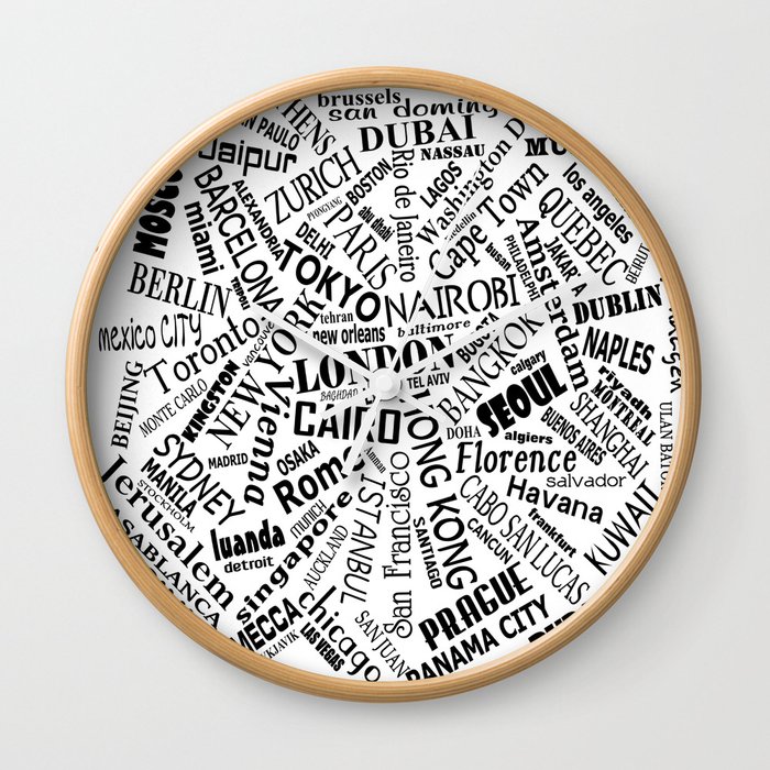 CITIES OF THE WORLD Wall Clock