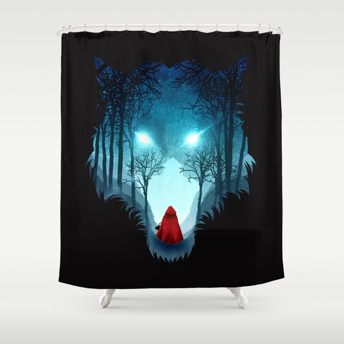 Big Bad Wolf (dark version) Shower Curtain
