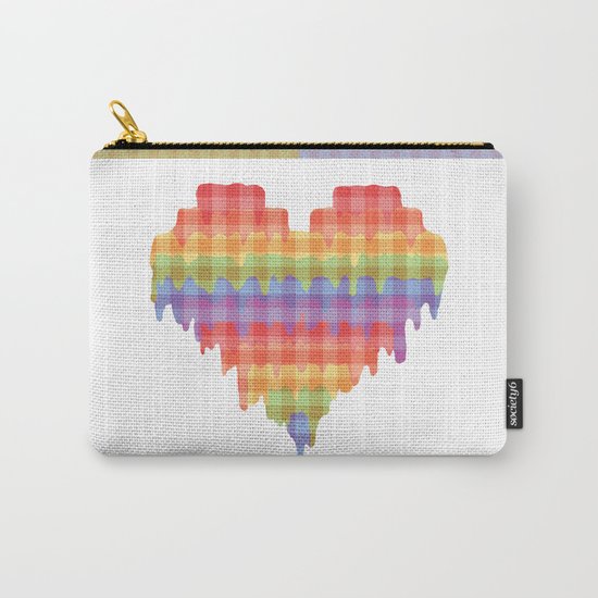 Gingham Heart Carry-All Pouch