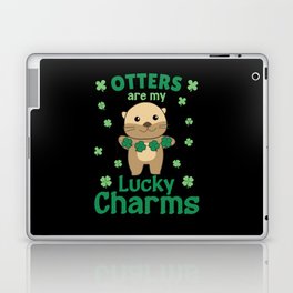 Otters Are My Lucky Charms St Patrick's Day Laptop Skin