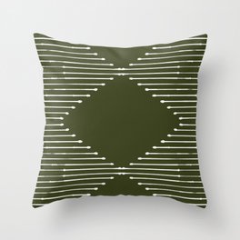 Geo (Olive Green) Throw Pillow
