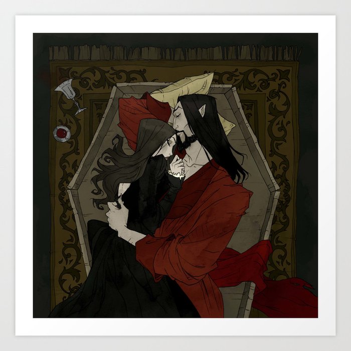 Vampire Lovers Art Print by Abigail Larson | Society6