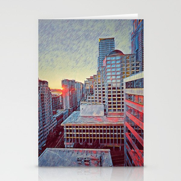 Seattle Red Stationery Cards