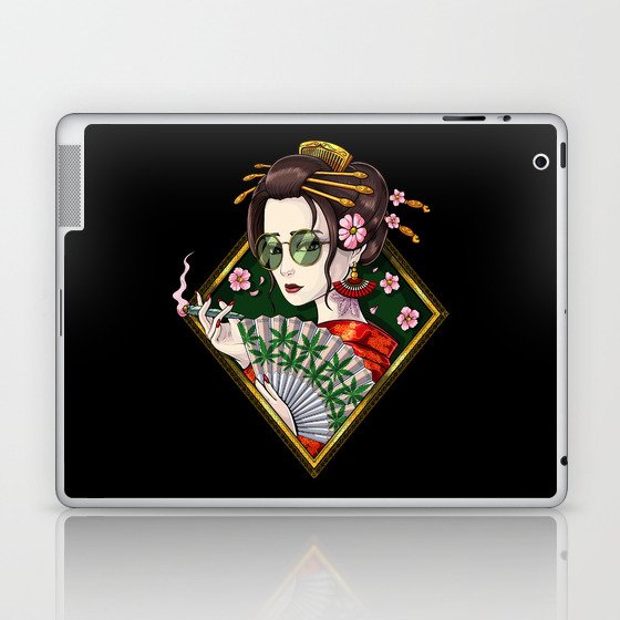 Japanese Geisha Hippie Stoner Laptop & iPad Skin