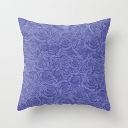 Very Peri Roses Throw Pillow