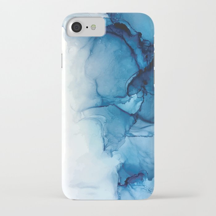 blue tides - alcohol ink painting iphone case