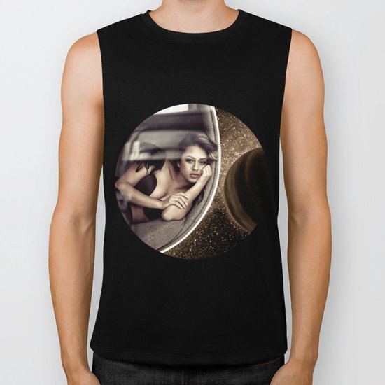 Sad walk in Space Biker Tank
