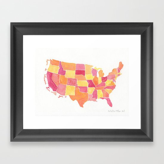 Home is wherever I'm with you Framed Art Print
