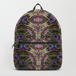 Liquid Light Series 79 ~ Rainbow Abstract Fractal Pattern Backpack
