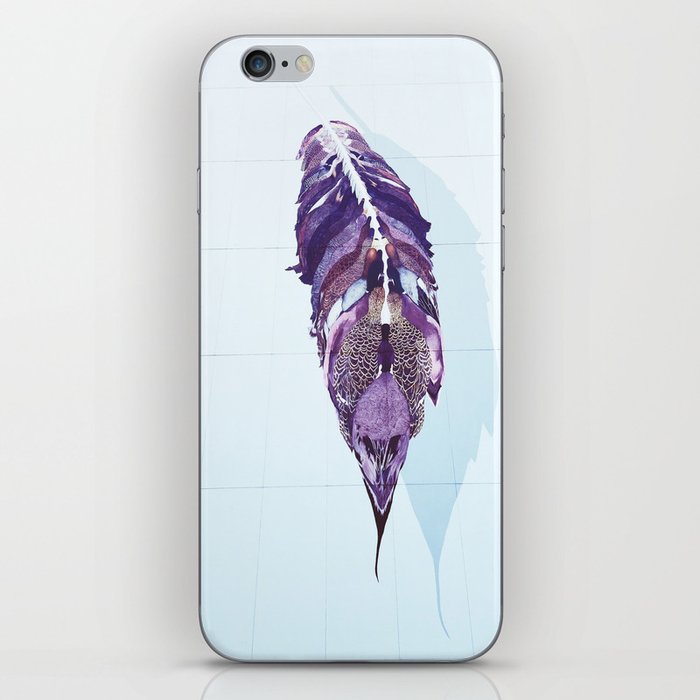 Icelandic wall art. A colorful feather formed with many ducks sitting next to each other. iPhone Skin