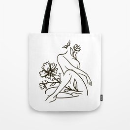 Floral woman  Tote Bag