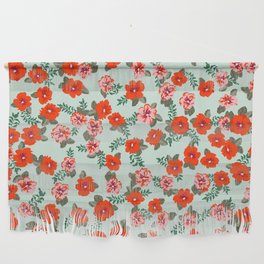 Seamless ditsy pattern in small cute wild flowers. Simple bouquets. Liberty style millefleurs. Floral background Wall Hanging