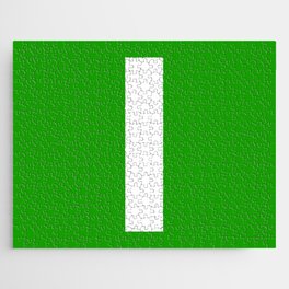 Letter I (White & Green) Jigsaw Puzzle