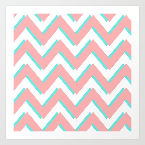 3D CHEVRON 3 Art Print