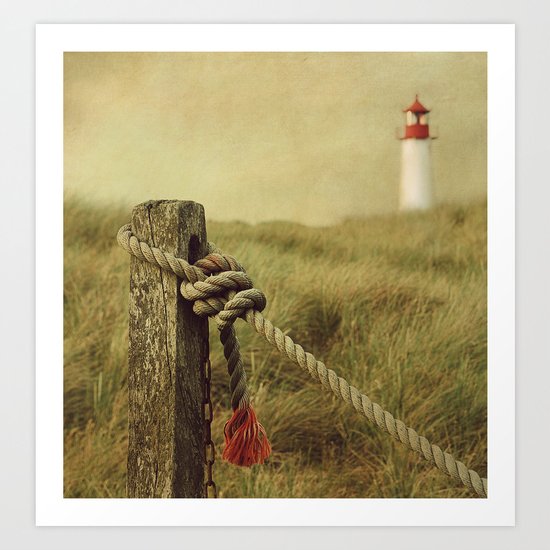 To the Lighthouse (textured) Art Print