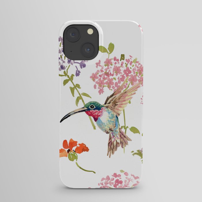 Hummingbird floral iPhone Case