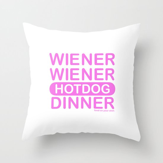wiener wiener Throw Pillow