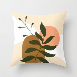 Abstract Plants Throw Pillow