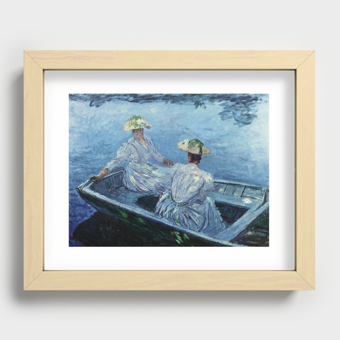 Claude Monet The Blue Row Boat 1887 Recessed Framed Print