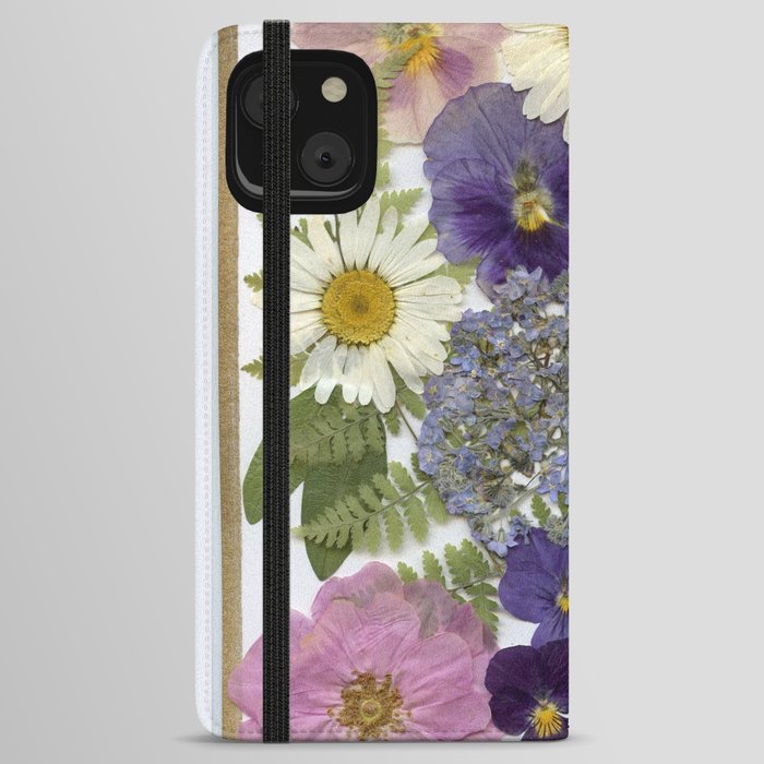 Pressed Flower Garden iPhone Wallet Case